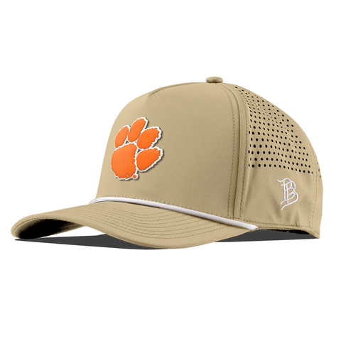 Clemson University "Clemson Tiger Paw" Curved 5 Panel Rope Desert