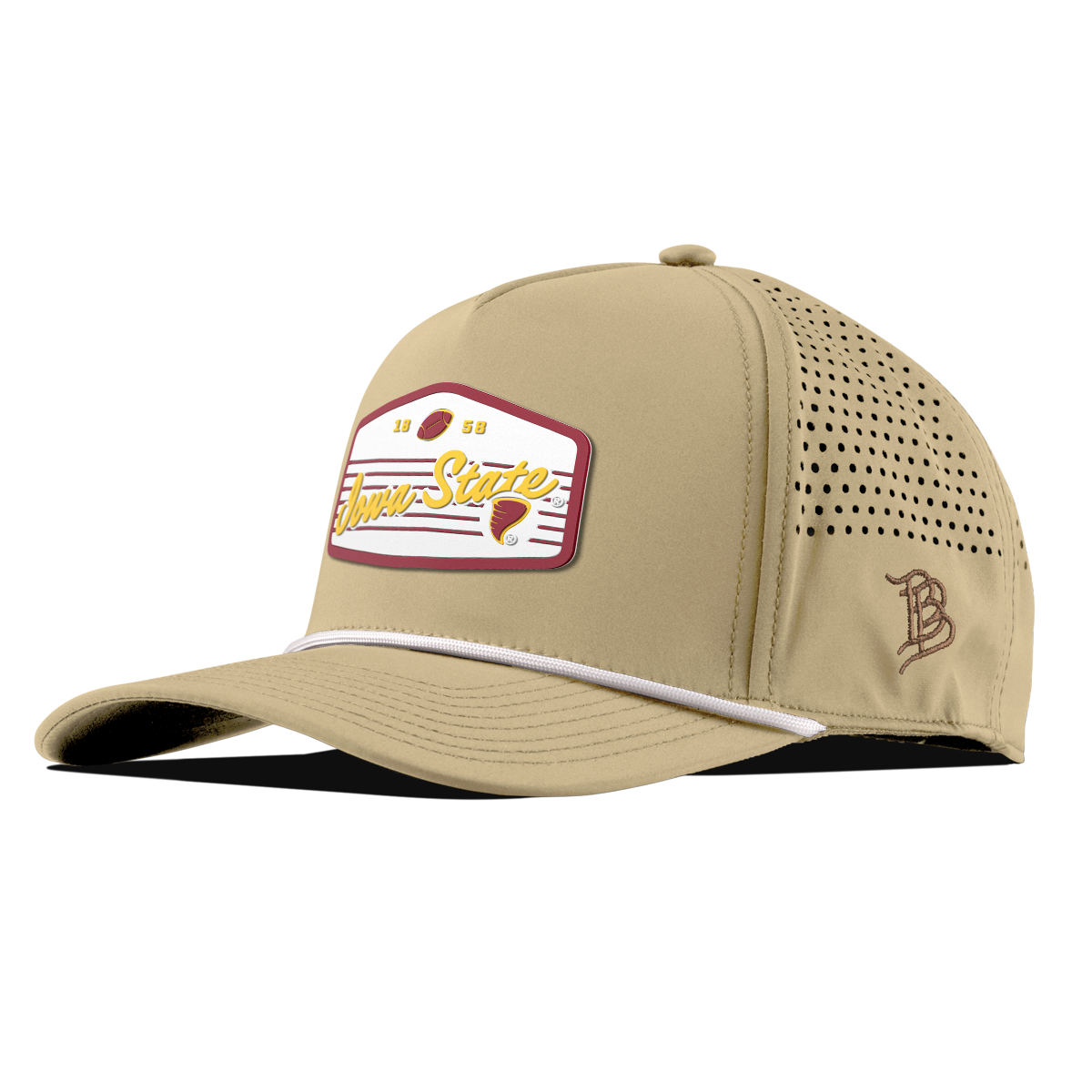 Iowa State University "Cyclones Football" Curved 5 Panel Rope Desert