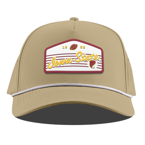 Iowa State University "Cyclones Football" Curved 5 Panel Rope Desert