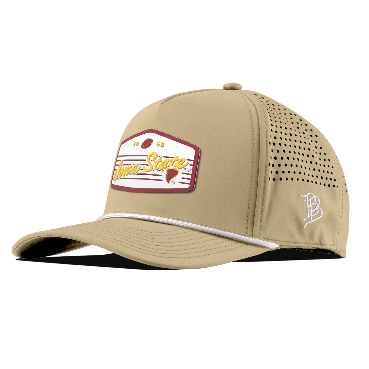 Iowa State University "Cyclones Football" Curved 5 Panel Rope Desert
