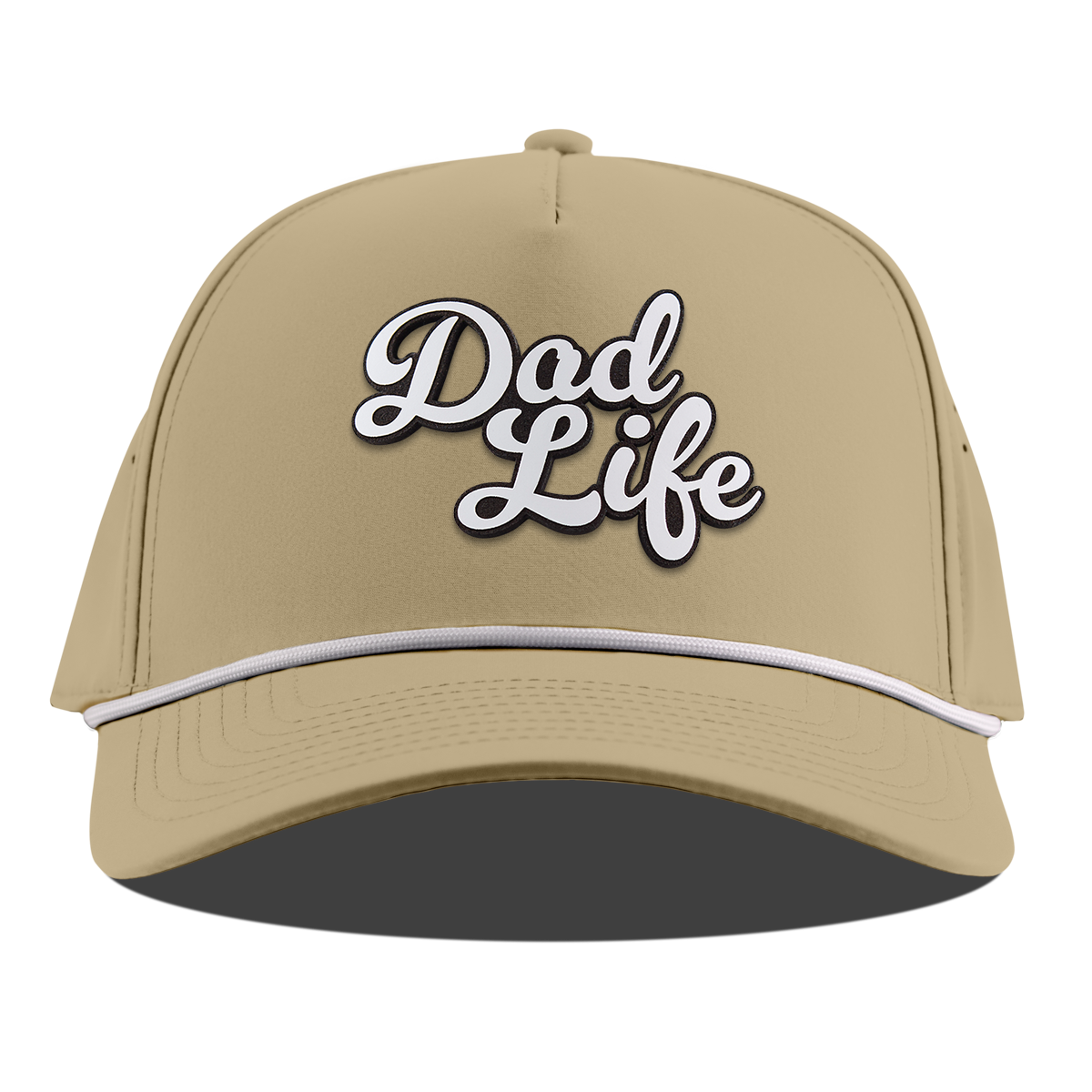 Dad Life Script Curved 5 Panel Rope Desert