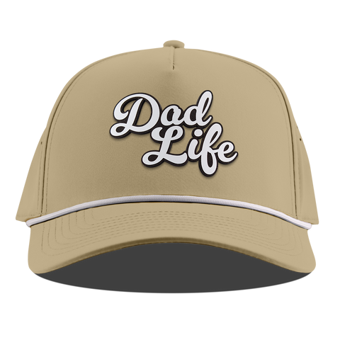 Dad Life Script Curved 5 Panel Rope Desert