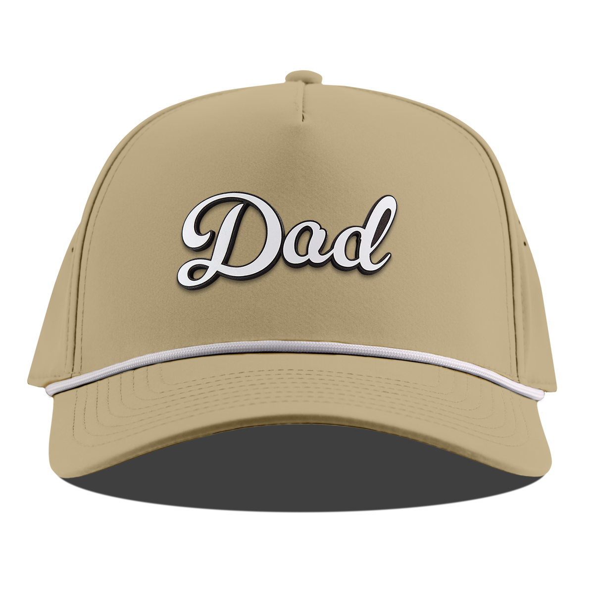 Dad Script Curved 5 Panel Rope Desert