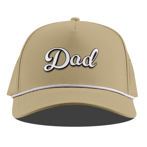 Dad Script Curved 5 Panel Rope Desert