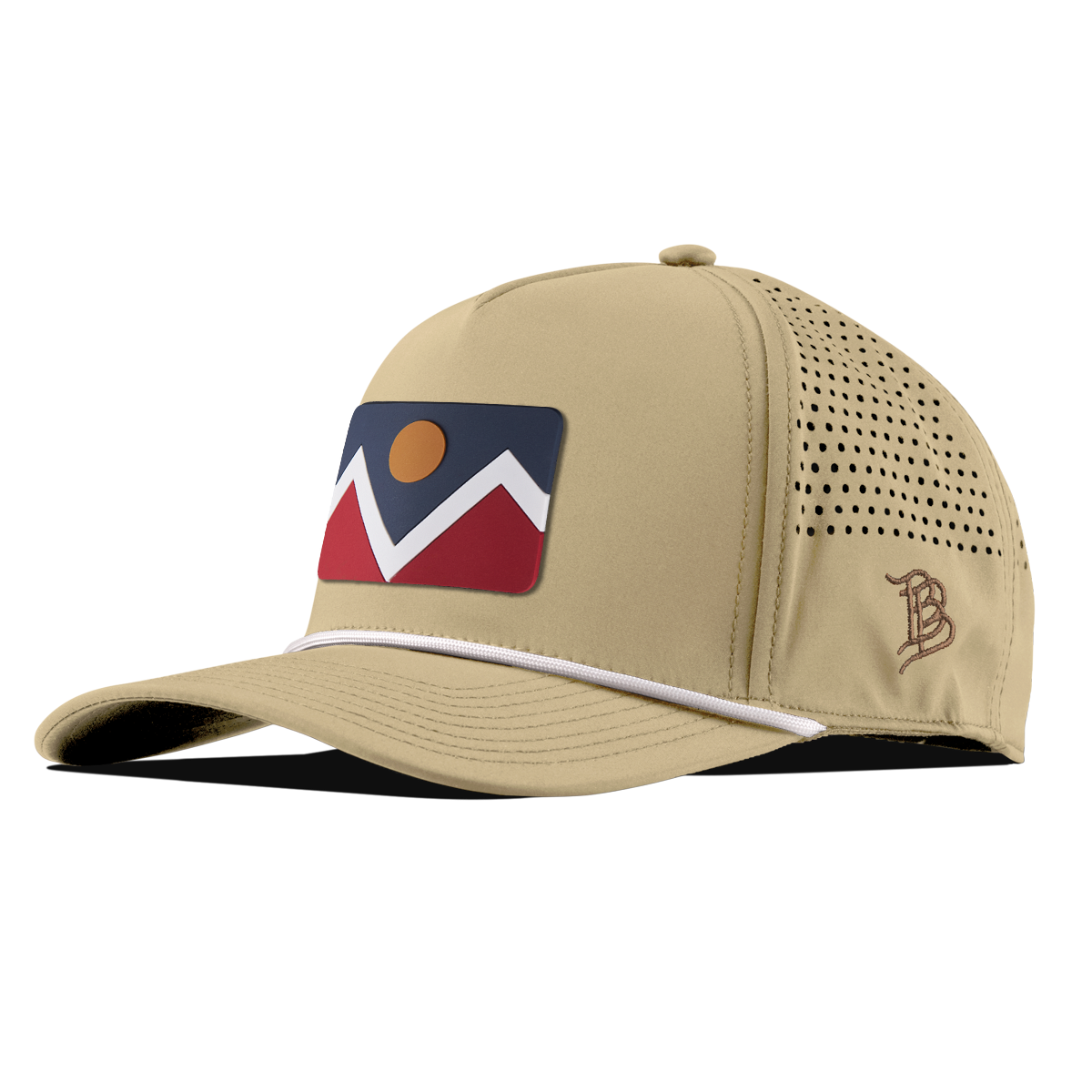 Denver Flag Curved 5 Panel Rope Desert/White