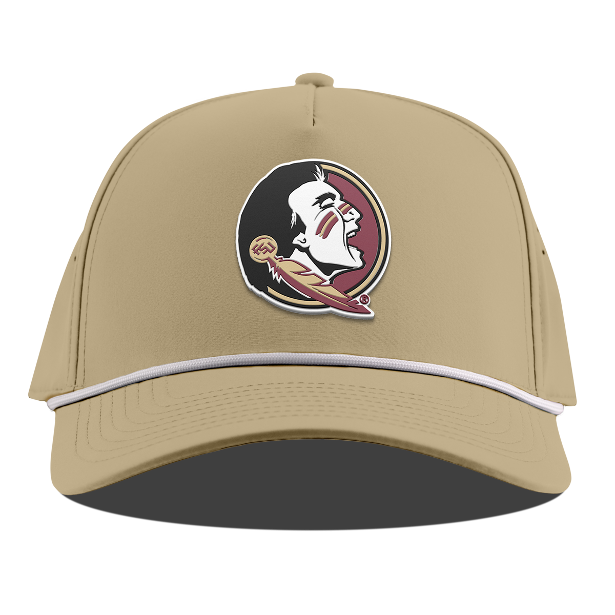 Florida State University "FSU Team Logo" Curved 5 Panel Rope Desert