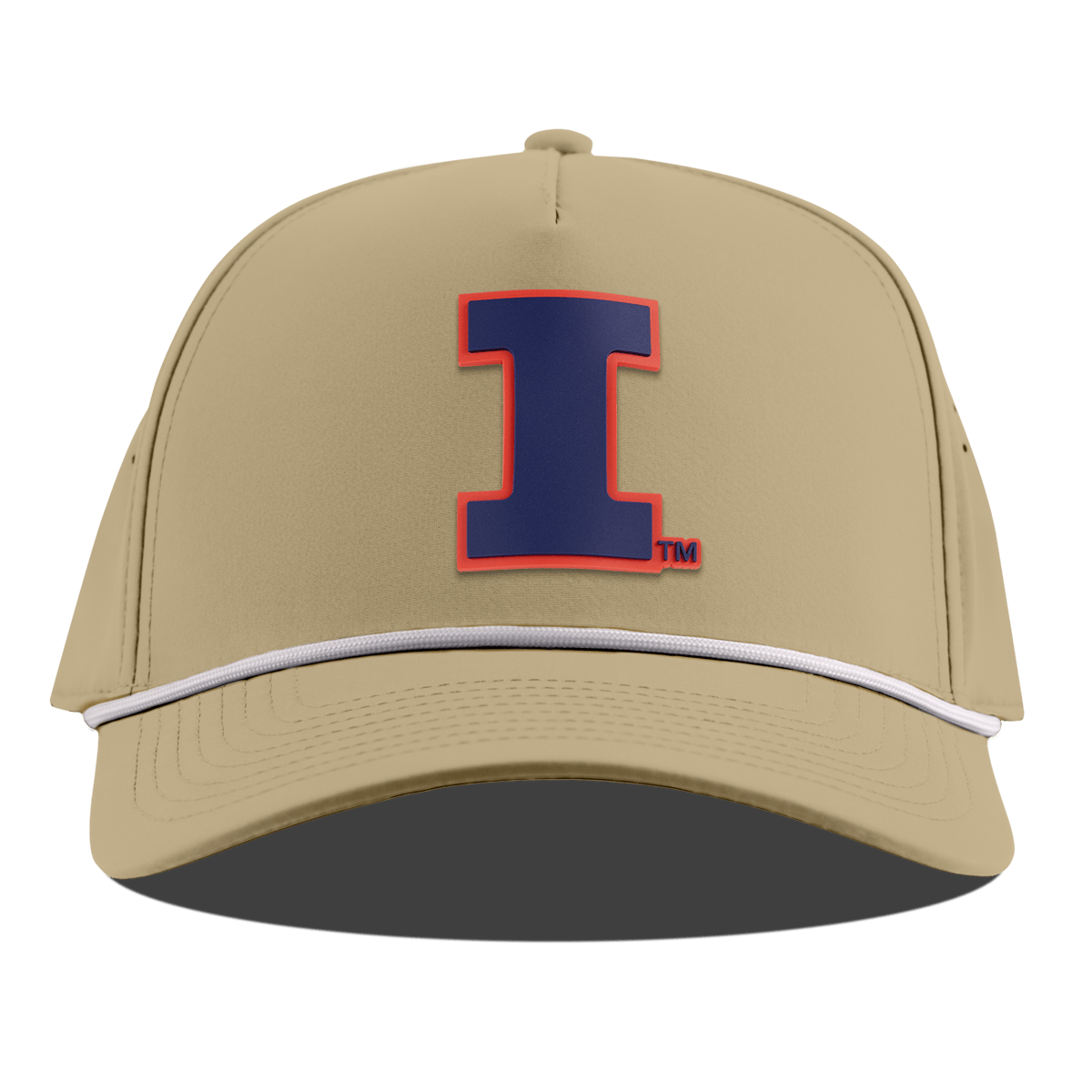 University of Illinois "Fighting Illini Navy" Curved 5 Panel Rope Desert
