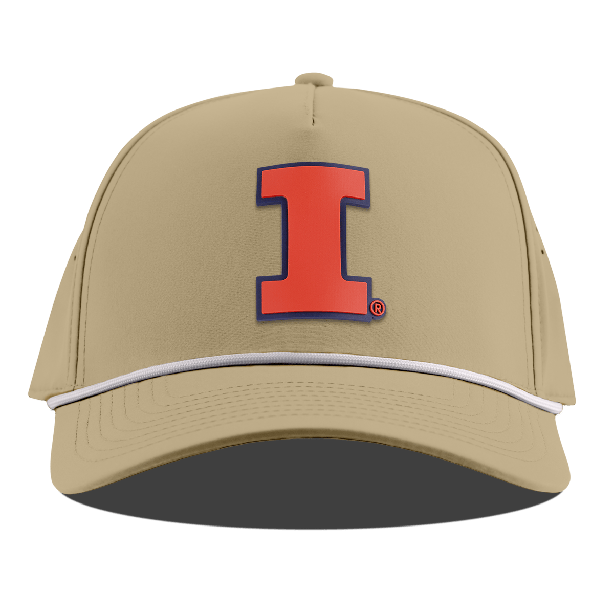 University of Illinois "Fighting Illini Orange" Curved 5 Panel Rope Desert