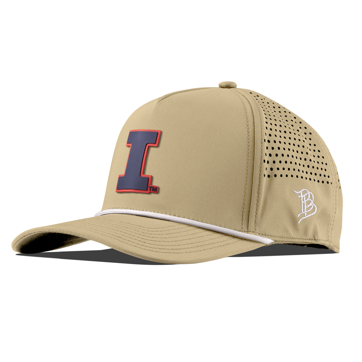 University of Illinois "Fighting Illini Navy" Curved 5 Panel Rope Desert