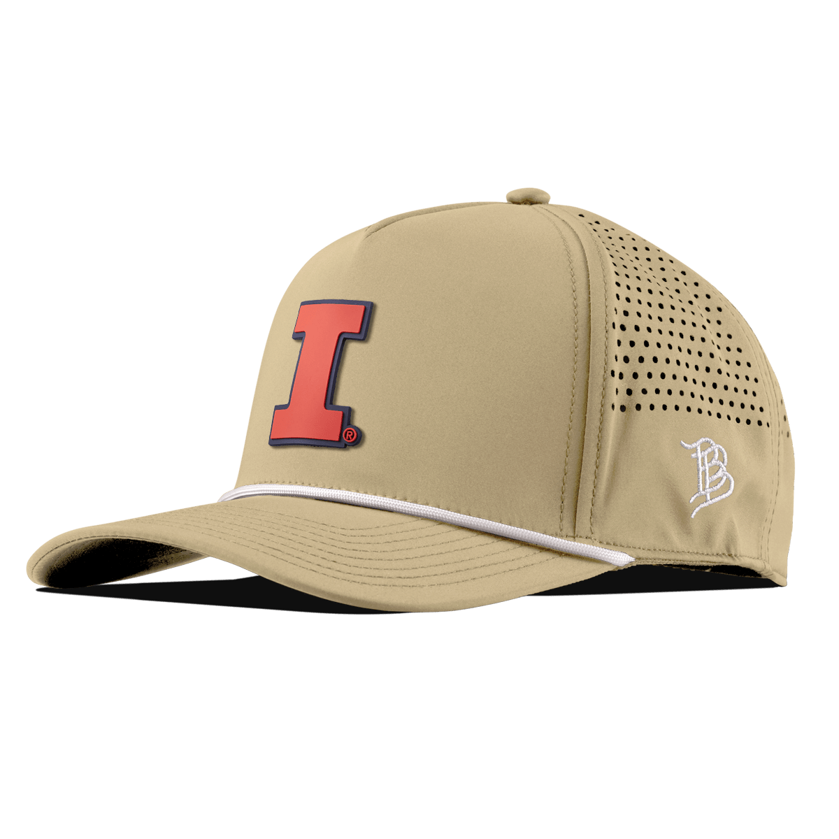 University of Illinois "Fighting Illini Orange" Curved 5 Panel Rope Desert