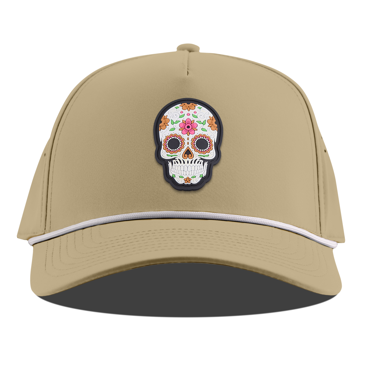 Flower Skull PVC Curved 5 Panel Rope Desert