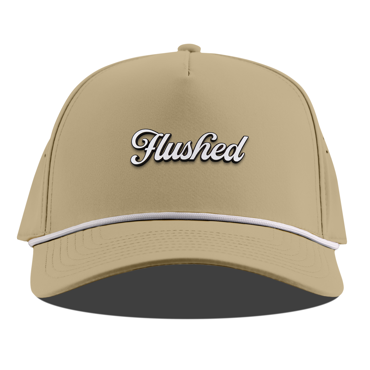 Flushed Script Curved 5 Panel Rope Desert