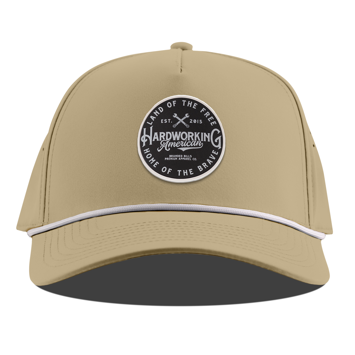 Hardworking PVC Curved 5 Panel Rope Desert