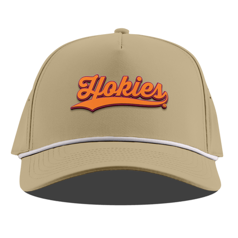 Virginia Tech University "Hokies Script" Curved 5 Panel Rope Desert