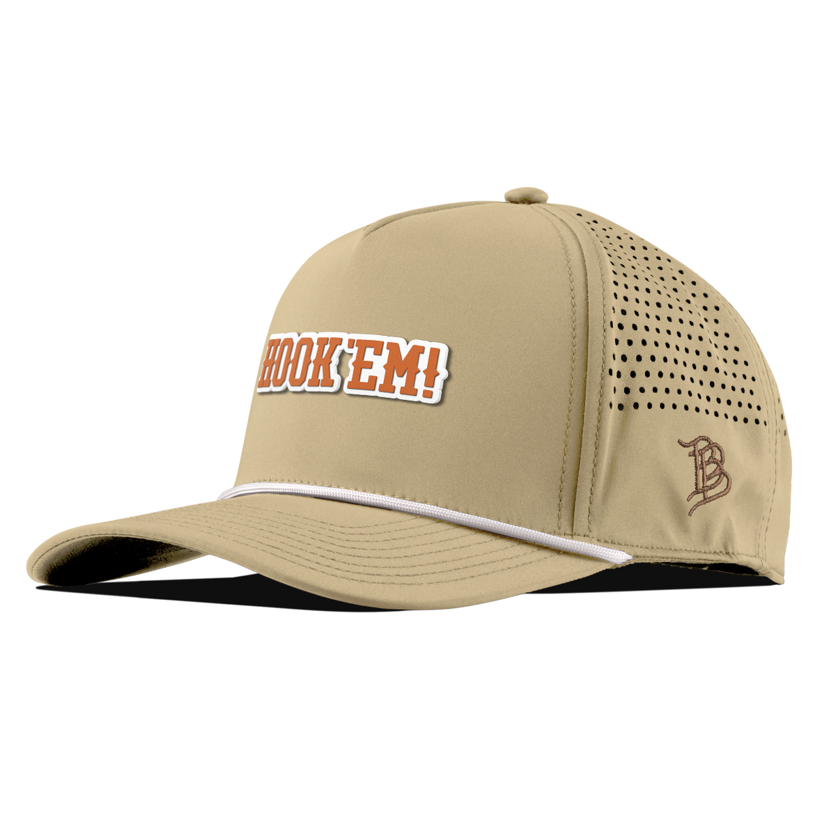 University of Texas "Hook'Em Horns" Curved 5 Panel Rope Desert