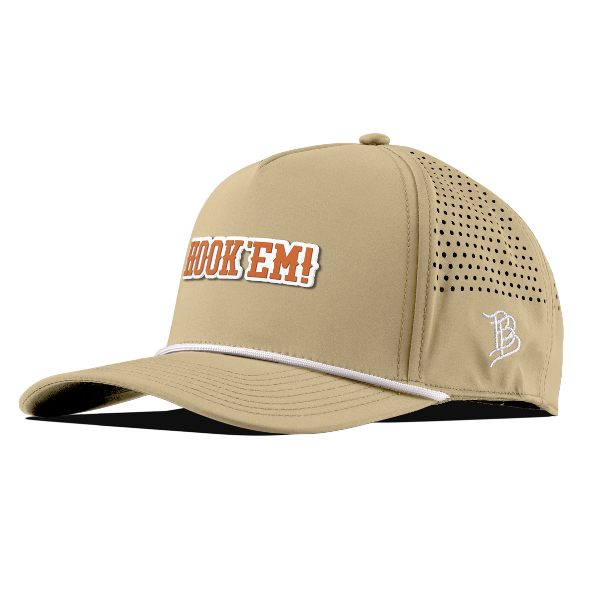 University of Texas "Hook'Em Horns" Curved 5 Panel Rope Desert