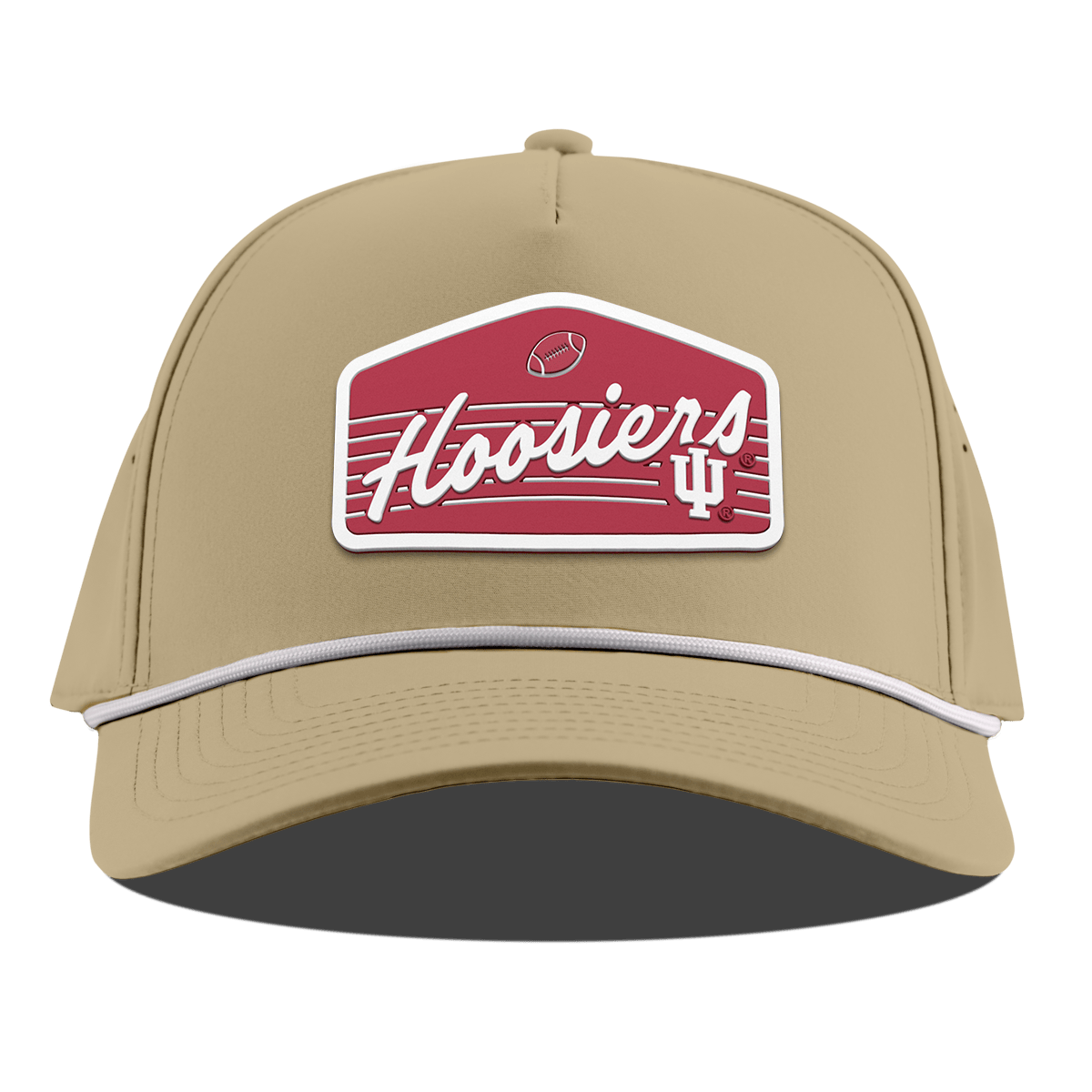 Indiana University "Hoosiers Football" Curved 5 Panel Rope Desert