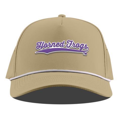 Texas Christian University "TCU Horned Frogs Scripts" Curved 5 Panel Rope Desert