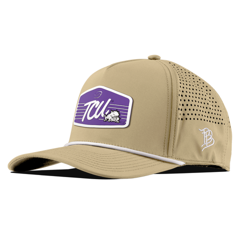 Texas Christian University "Horned Frogs Football" Curved 5 Panel Rope Desert