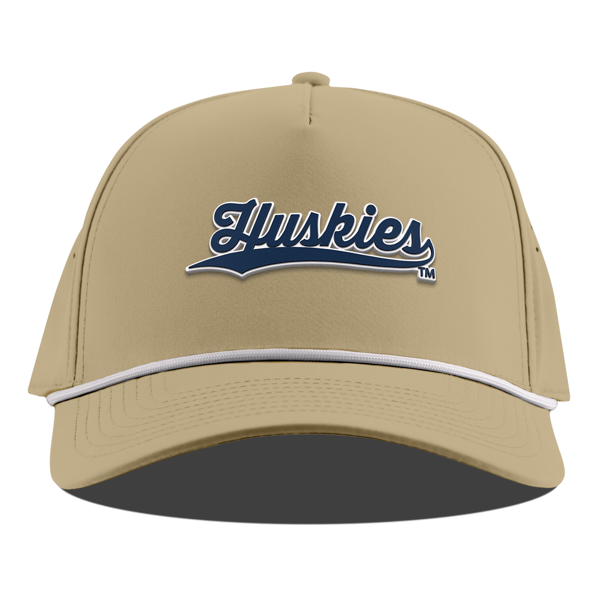 University of Connecticut "Huskies Script" Curved 5 Panel Rope Desert
