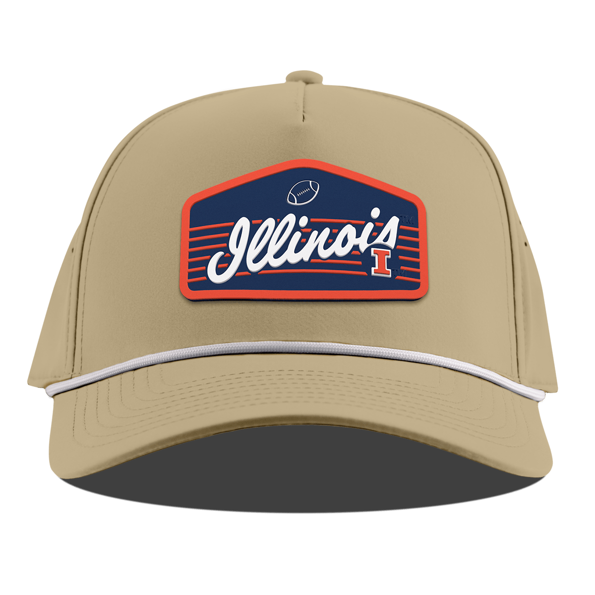 University of Illinois "Illini Football" Curved 5 Panel Rope Desert