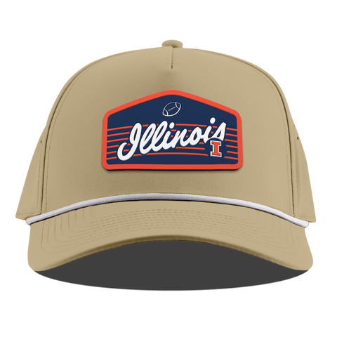 University of Illinois "Illini Football" Curved 5 Panel Rope Desert