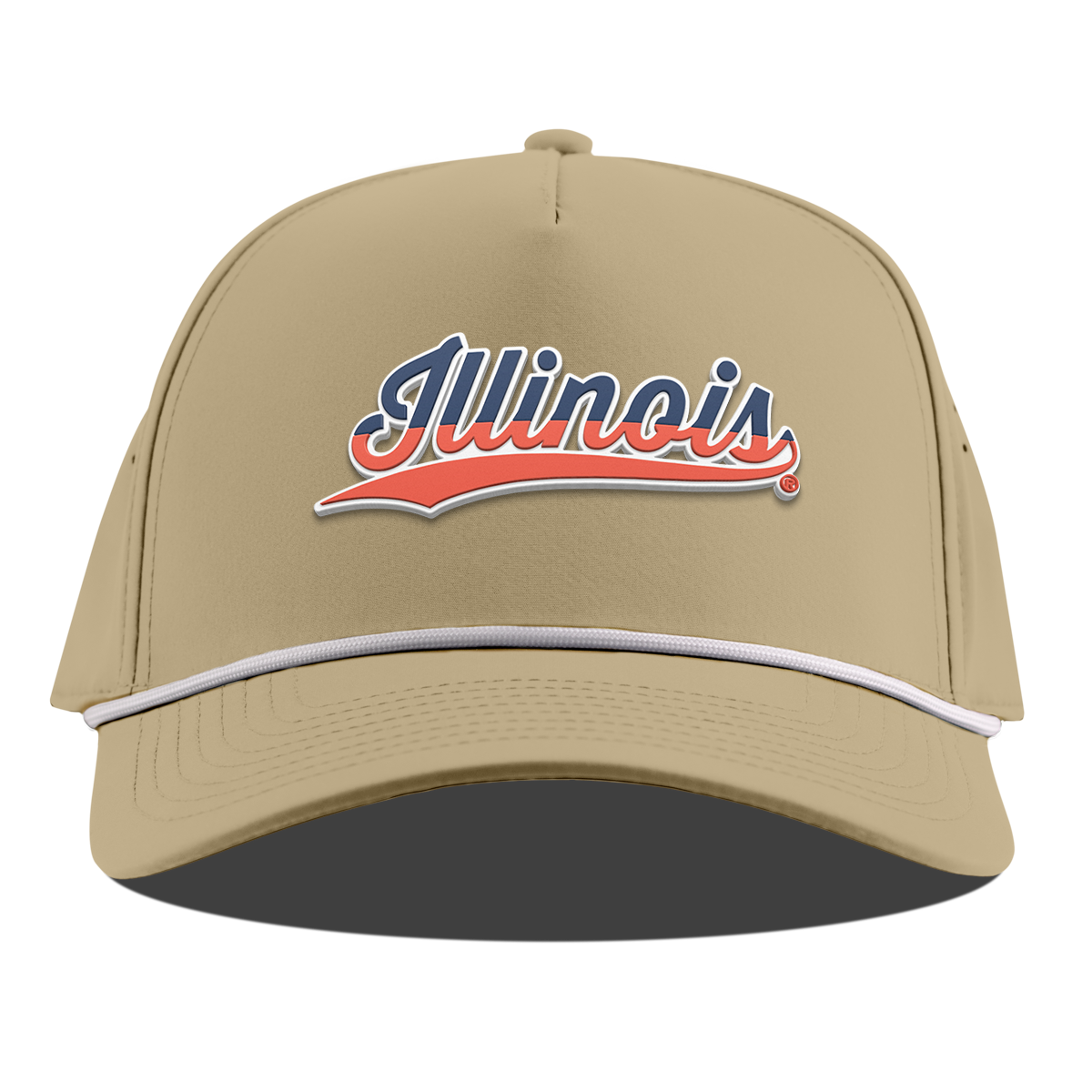 University of Illinois "Illinois Script" Curved 5 Panel Rope Desert