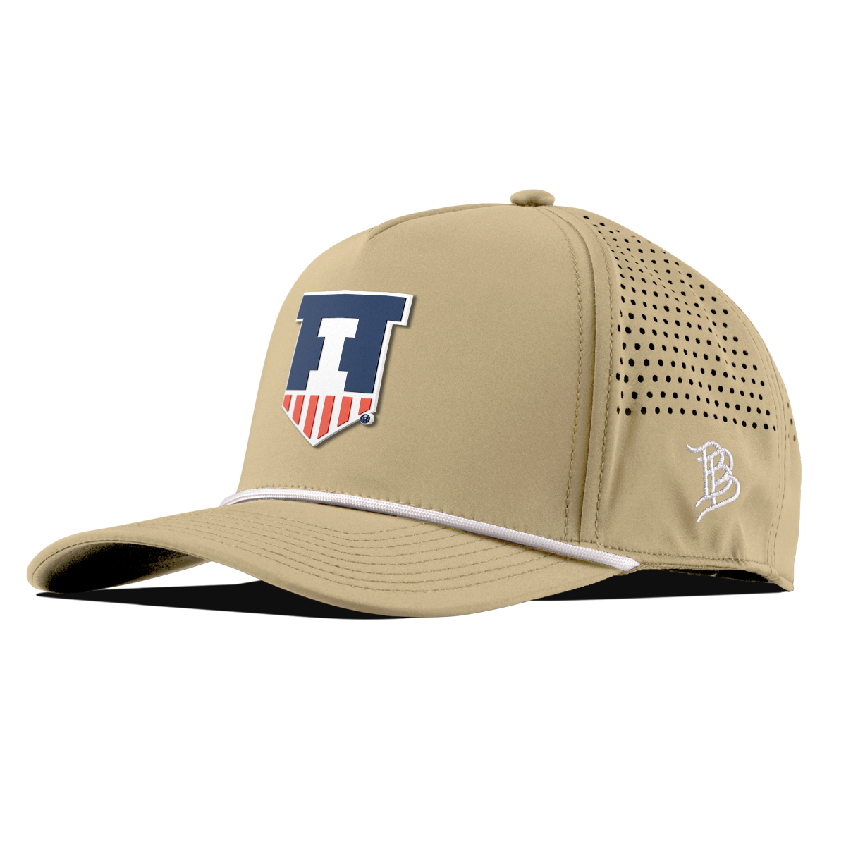 University of Illinois "Illinois Athletics" Curved 5 Panel Rope Desert