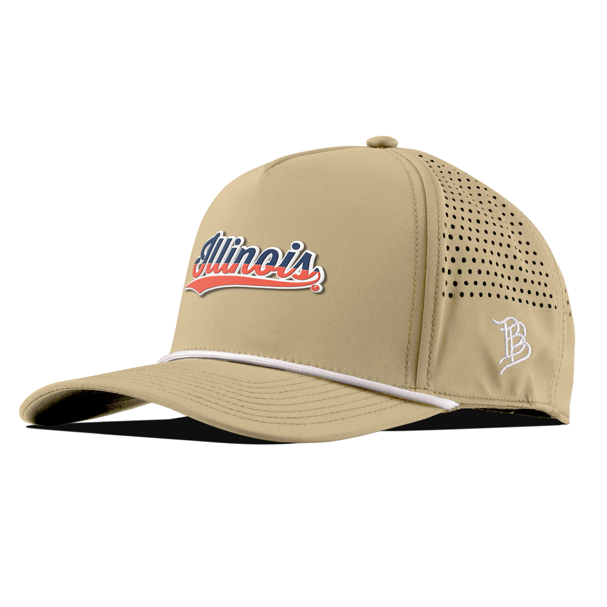 University of Illinois "Illinois Script" Curved 5 Panel Rope Desert