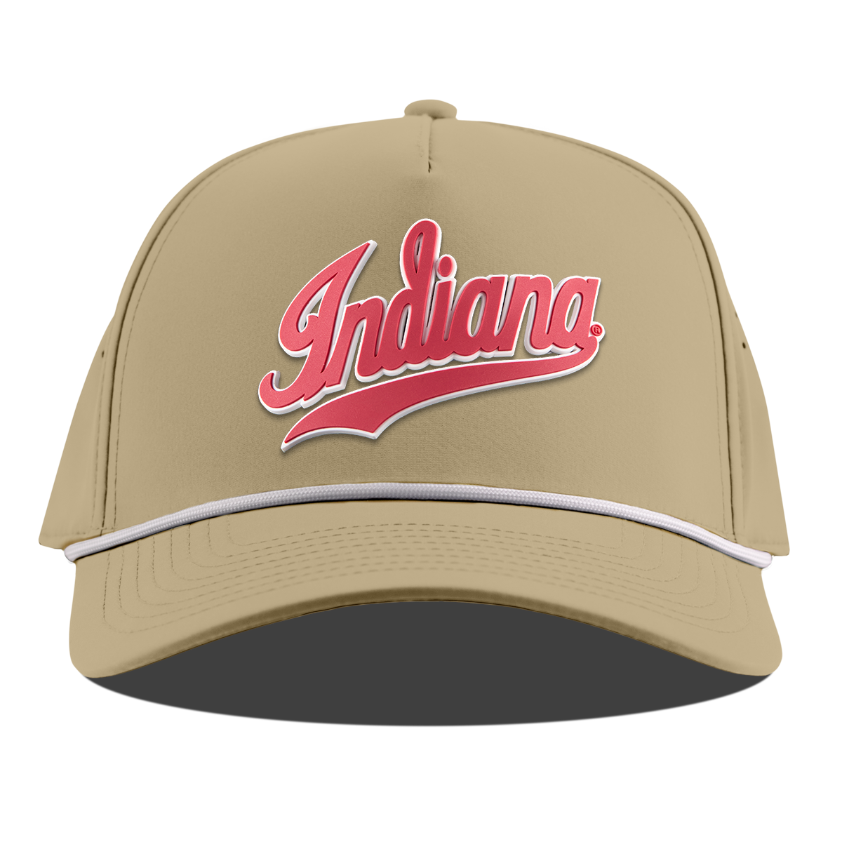 Indiana University "Indiana Script" Curved 5 Panel Rope Desert