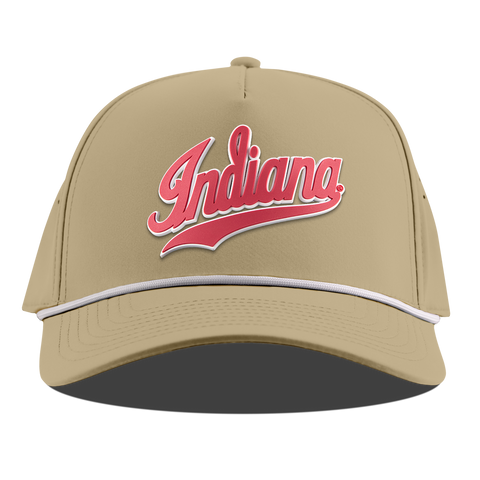 Indiana University "Indiana Script" Curved 5 Panel Rope Desert