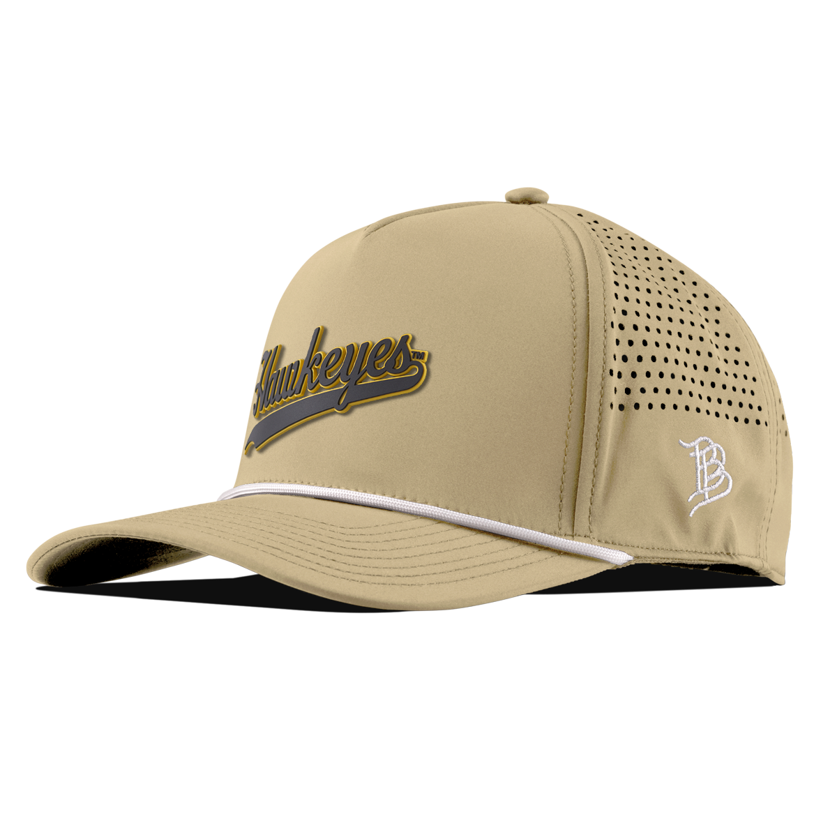 University of Iowa "Iowa Hawkeyes Script" Curved 5 Panel Rope Desert