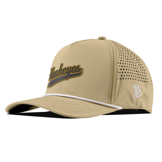 University of Iowa "Iowa Hawkeyes Script" Curved 5 Panel Rope Desert