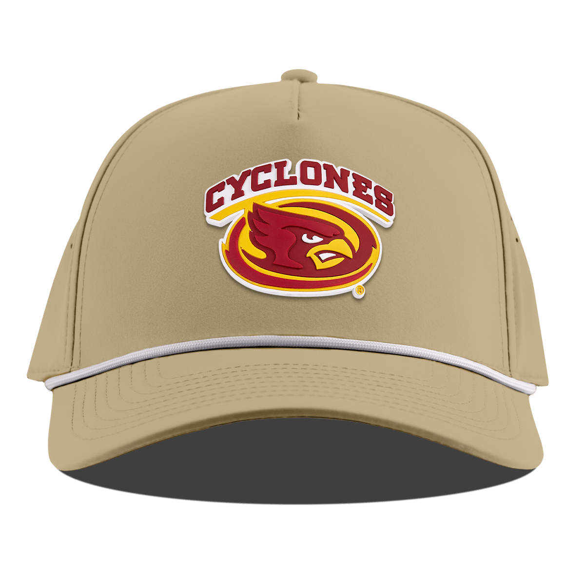 Iowa State University "Team Logo" Curved 5 Panel Rope Desert