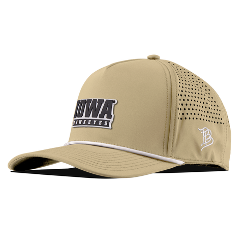 University of Iowa "Iowa Hawkeyes Block" Curved 5 Panel Rope Desert