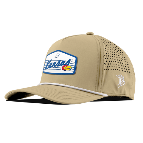 University of Kansas "Jayhawks Football" Curved 5 Panel Rope Desert