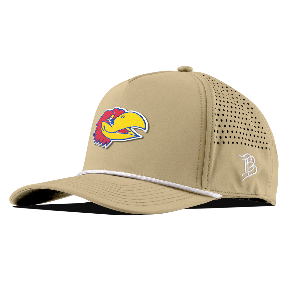 University of Kansas "KU Big Jay" Curved 5 Panel Rope Desert