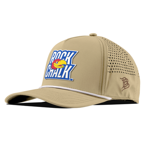 University of Kansas "Kansas Rock Chalk Block" Curved 5 Panel Rope Desert