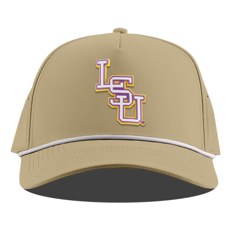 Louisiana State University "LSU Baseball" Curved 5 Panel Rope Desert