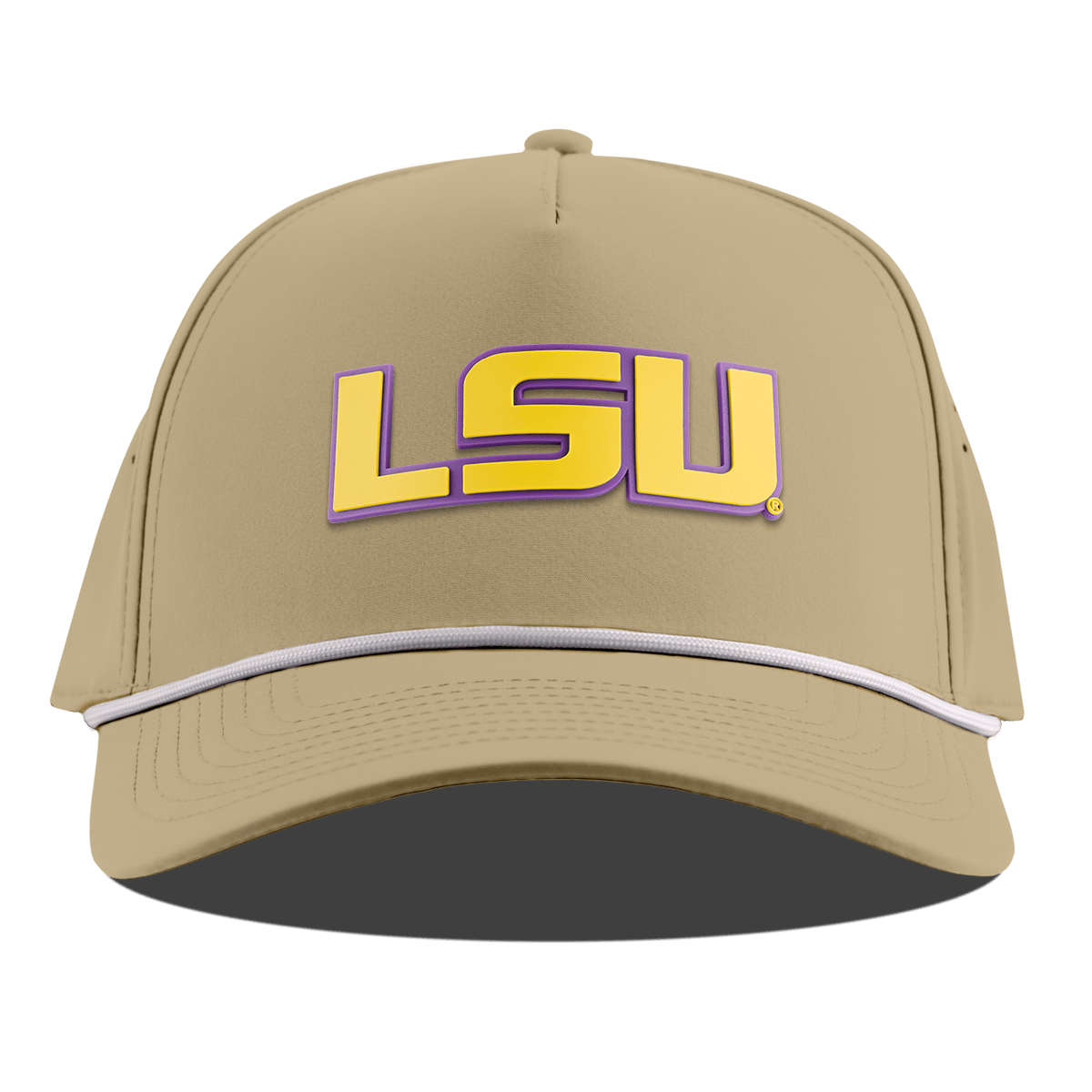 Louisiana State University "LSU Gold Block" Curved 5 Panel Rope Desert
