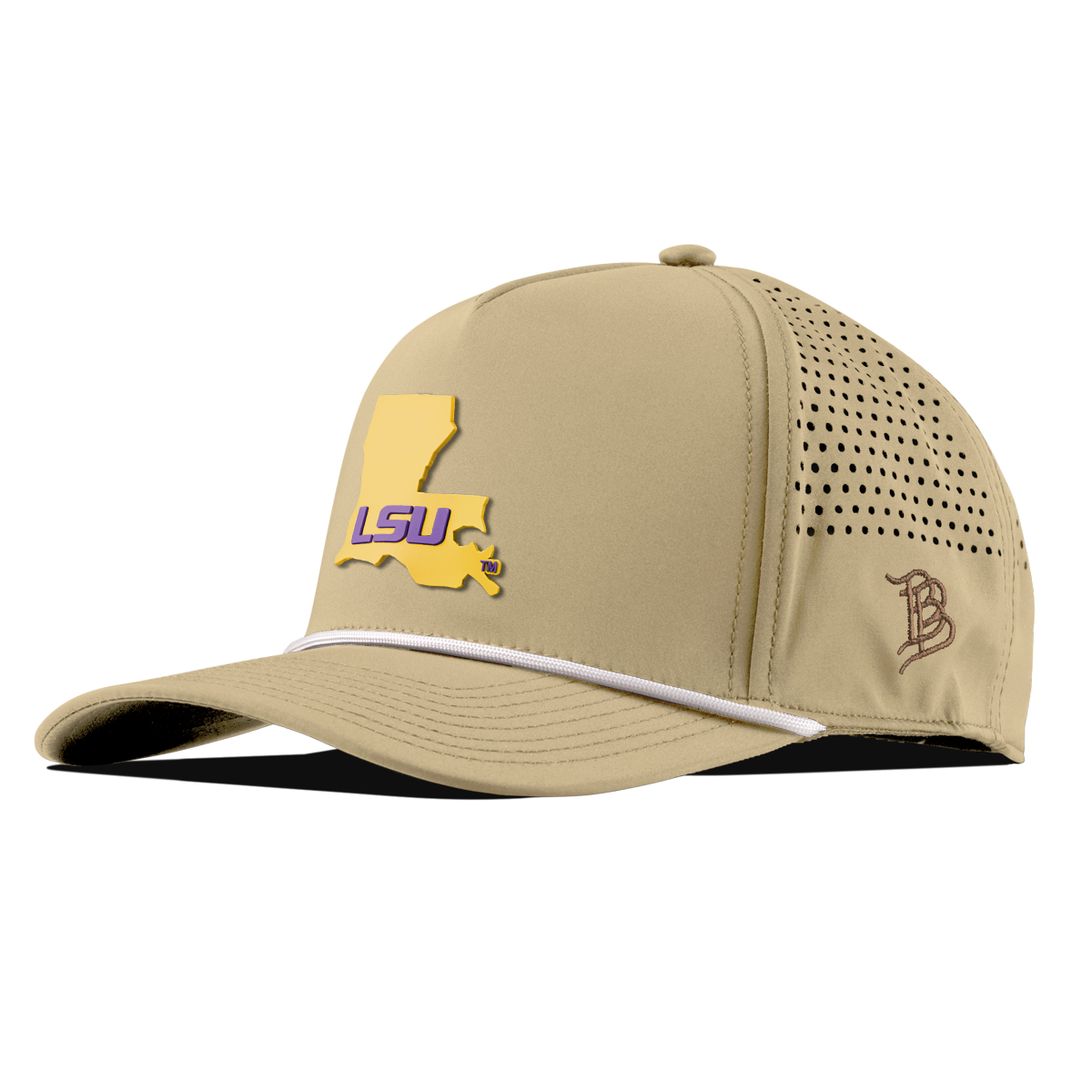 Louisiana State University "LSU Gold State" Curved 5 Panel Rope Desert