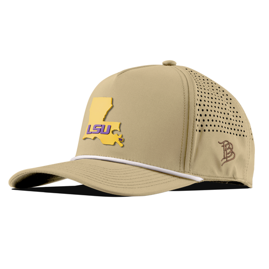 Louisiana State University "LSU Gold State" Curved 5 Panel Rope Desert