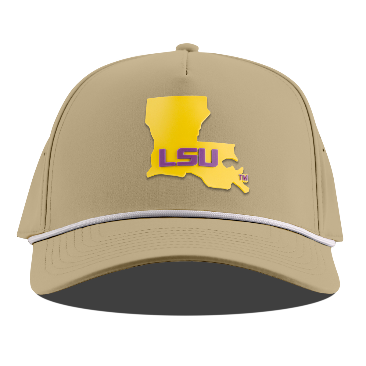 Louisiana State University "LSU Gold State" Curved 5 Panel Rope Desert