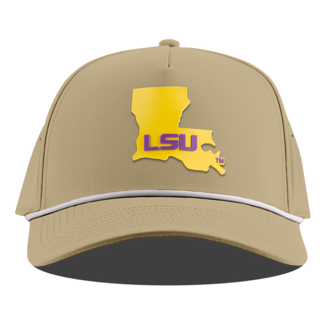 Louisiana State University "LSU Gold State" Curved 5 Panel Rope Desert