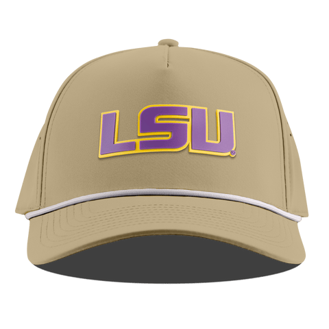 Louisiana State University "LSU Purple Block" Curved 5 Panel Rope Desert