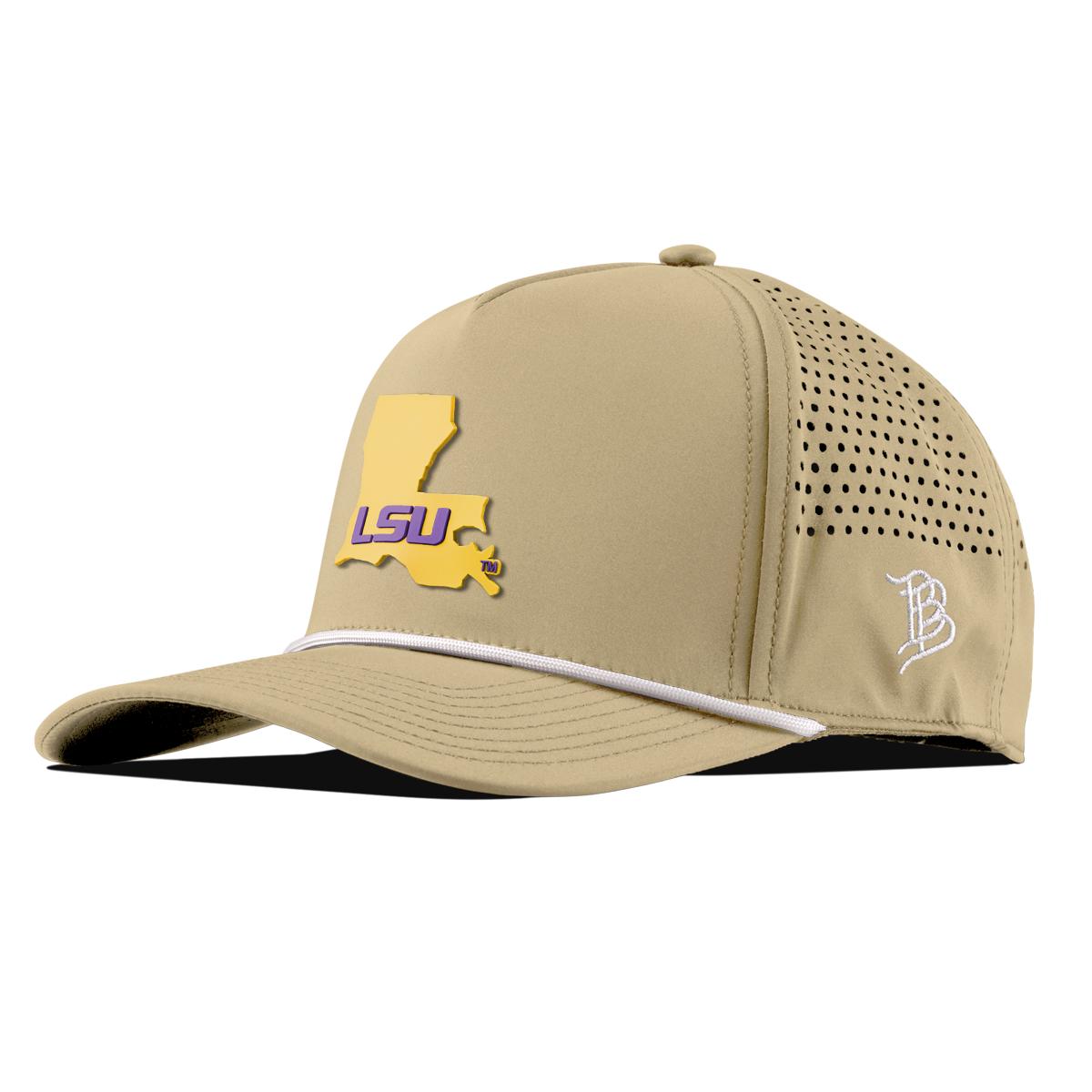 Louisiana State University "LSU Gold State" Curved 5 Panel Rope Desert