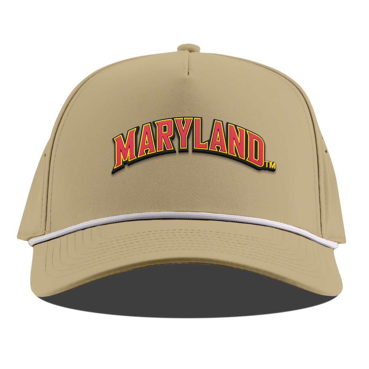 University of Maryland "Maryland Block" Curved 5 Panel Rope Desert