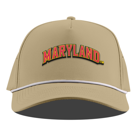 University of Maryland "Maryland Block" Curved 5 Panel Rope Desert