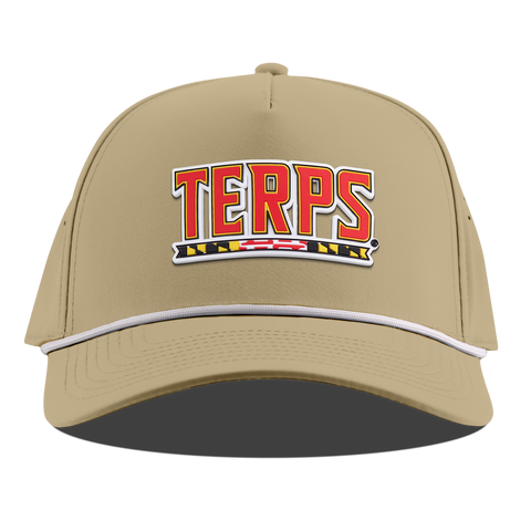 University of Maryland "Maryland Terps" Curved 5 Panel Rope Desert