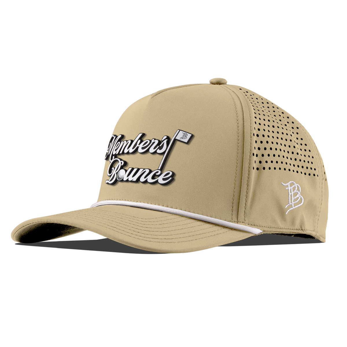 Member's Bounce Script Curved 5 Panel Rope Desert